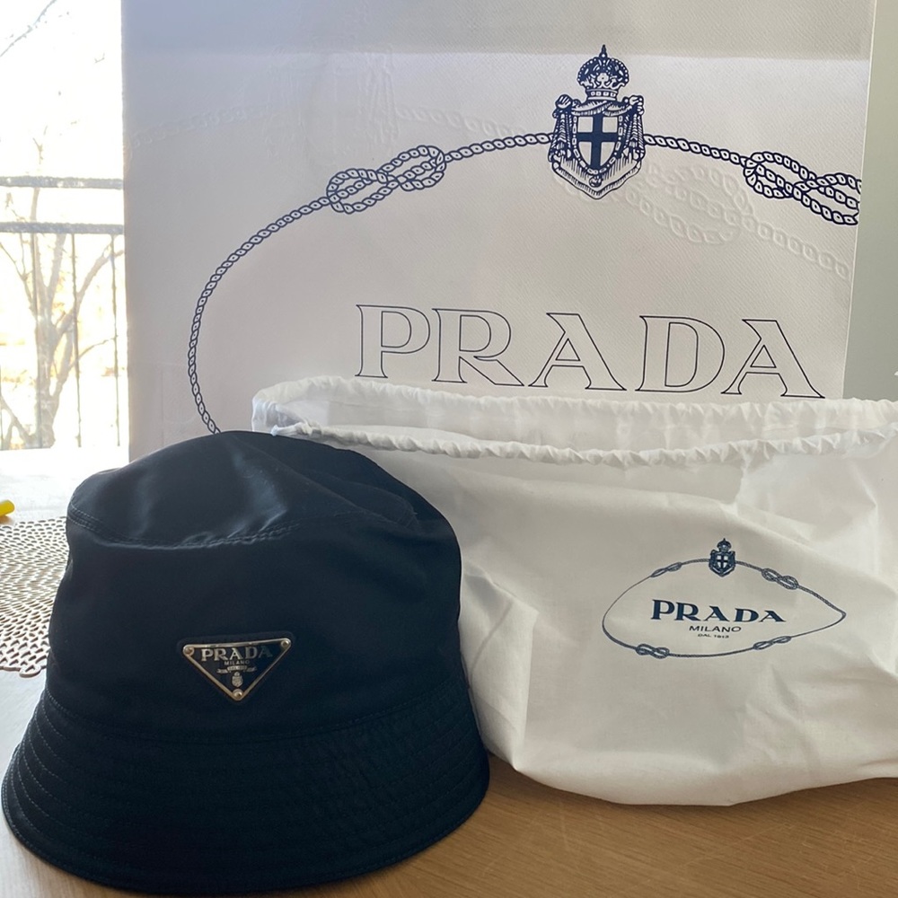 Black Prada bucket hat